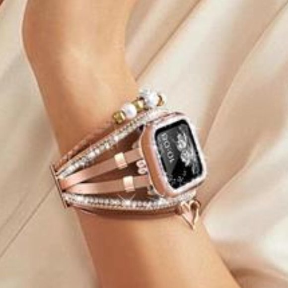 NEW Boho Stone Leather Multilayer Apple Watch Band Amazon.com: beu1st Compatible with Apple Watch Band 40mm for  main image 3
